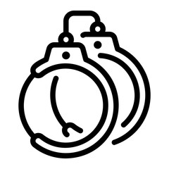 handcuffs line icon