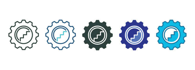 Minimal Steps Icon Set Multiple Style Of