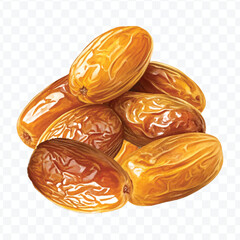 realistic delicious fresh dates in different style isolated on transparent background 