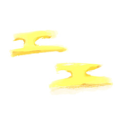 水彩の金色の雲（和風ブラシ）/ Watercolor Japanese Gold Clouds