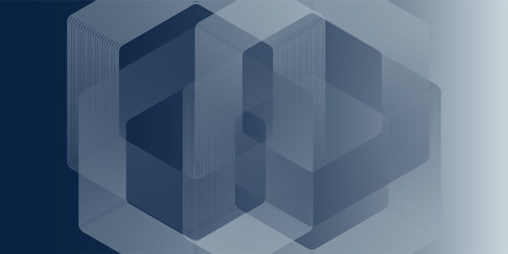 Abstract hexagon lines on gray background. Geometric stripe line art design modern