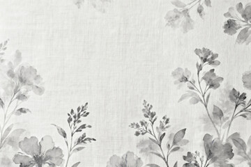 Watercolor Floral Background, Botanical Art, Elegant Design, Soft Gray Tones, Nature Inspired, Wall Decor, Textile Print, Subtle Pattern