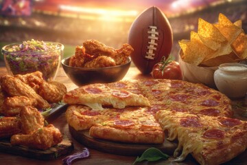 Ultimate Super Bowl Snack Spread Display