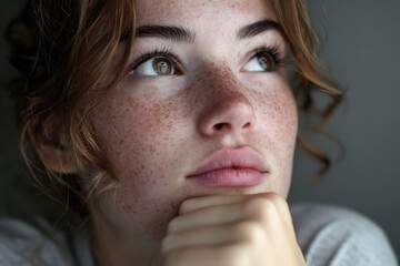 Young Woman Deep in Thought