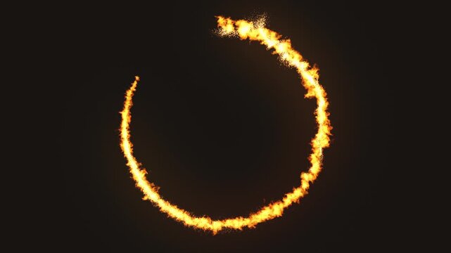 Fireball Circle Trail Vfx For Intro
Animation of a burning fire circle trail with flying motion in space on a circular ring path perfect for intro logo and background reveal
