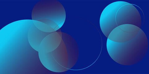 Minimal geometric background. Blue elements with fluid gradient. Dynamic shapes composition. Eps10 vector