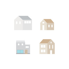 Fototapeta premium シンプルな戸建てのイラスト素材