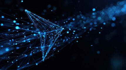 arrow technology data future digital network connection abstract blue