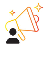 Social Media Influencer Promotion Gradient Line Icon