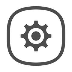 Cogwheel Icon – Gear Button for Mobile UI
