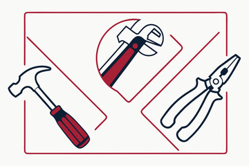 Minimal Hand Tool Usage Instruction Icon Set  Whit Vector Icon Set
