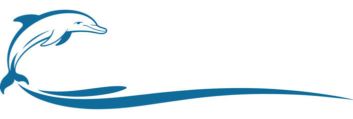 dolphin wave logo illustration