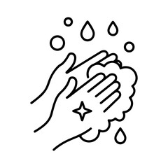 wash hands hygiene icon clean symbol