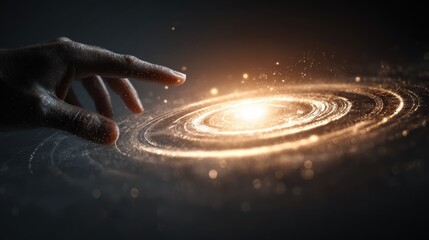 a hand reaching out to touch a glowing circular design symbolizing human resources and technology integration hr ai super agents