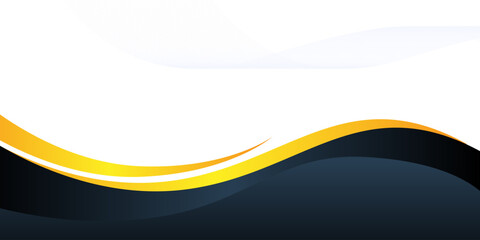 Black and Gold gradient wavy business background with soft and smooth color, suitable for abstract and banner background