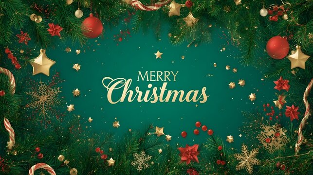 Merry Christmas background with christmas element. Vector illustration - Powered by Adobe
