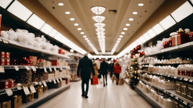 Video A person browsing through products on shelves in a retail store