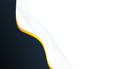 Black and Gold gradient wavy business background with soft and smooth color, suitable for abstract and banner background