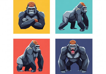 I made a 3D illustration design for a gorilla theme icon, the colors are nice and attractive © Oky