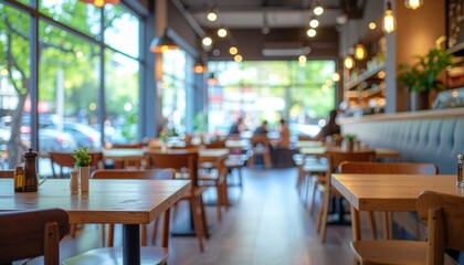 モダンな飲食店の店内風景