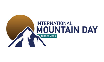 International Mountain Day banner. Mountain Day vector design.