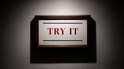 Motivational Framed Print Encouraging Positive Action and Engagement