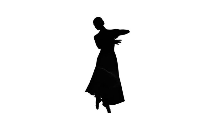 Elegant Woman Dancing Silhouette | Clean Minimal Motion Graphic