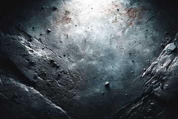 Scratched surface with a vintage film effect and dust particles