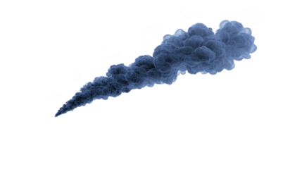 Dark smoke cloud isolated on transparent background with swirling dense and realistic texture suitable for digital effects dramatic scenes or environmental concepts