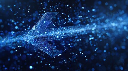 arrow technology data future digital network connection abstract blue