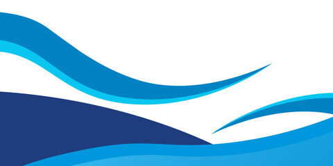 Design blue and white business wave banner background abstract simple design