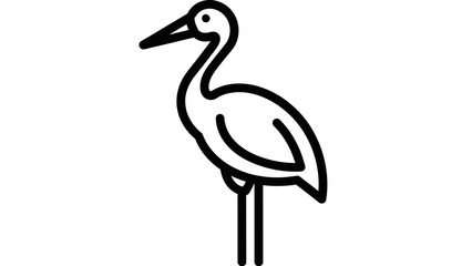 Obraz premium heron on a white background