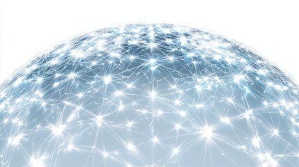 glowing digital world network illustration isolated on white background png ai generated