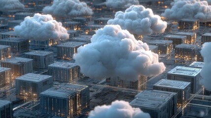 digital cloud computing network with interconnected server blocks and data transfer technology for global storage processing and big data management