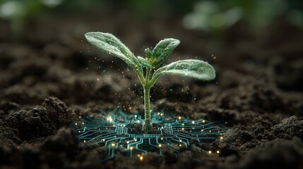 seedling with digital data interface for smart agriculture