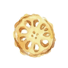 Watercolor-style tempura illustration／天ぷら