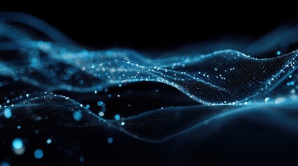 futuristic blue tech lines forming abstract background