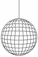 Fototapeta premium Mirror ball line art. Spherical vectors.