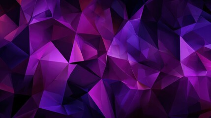 abstract geometric background of dark purple and violet triangles