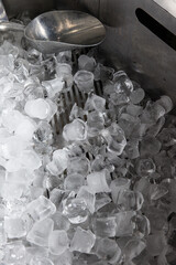 A delicious alcoholic cocktail at the bar. The bartender prepares cocktails