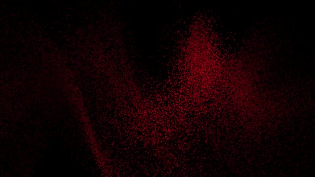 dramatic shadowy scene display, red dust swirls amid cinematic shadows showcase
