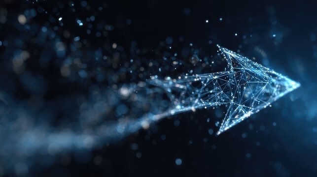 arrow technology data future digital network connection abstract blue - Powered by Adobe