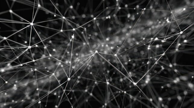 digital network connections transmitting data in grayscale technology - Powered by Adobe