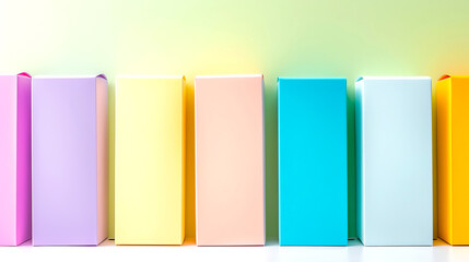 A colorful variety of flavored milk cartons are neatly arranged in a bright setting, creating an inviting display perfect for anyone looking for a sweet drink