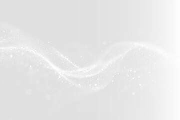 White glowing dust bokeh overlay, isolated light trail on transparent background