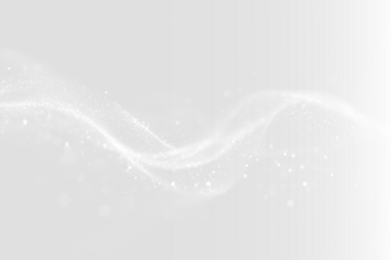 White glowing dust bokeh overlay, isolated light trail on transparent background