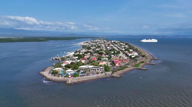 Drone video of Puntarenas, Costa Rica. Pura Vida