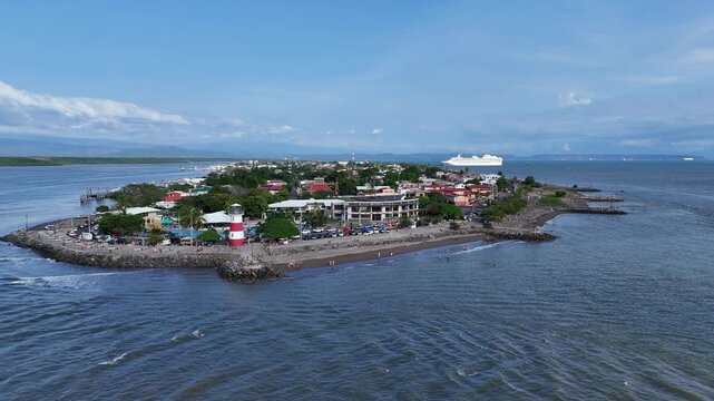 Drone video of Puntarenas, Costa Rica. Pura Vida