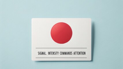 White Card with Red Circle and Signal Intensity Text