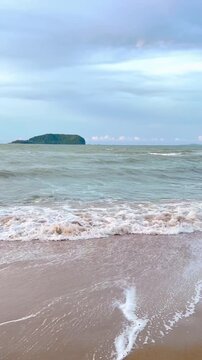Bukit Keluang Beach , Besut Terengganu , October 2025 - waves on the beach